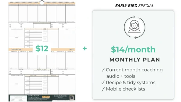 $12 Organized Mom Wall Calendar™ + $14 Monthly Membership
